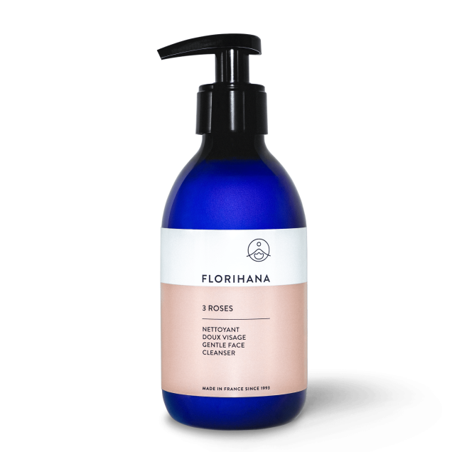 Nettoyant doux visage aux 3 roses